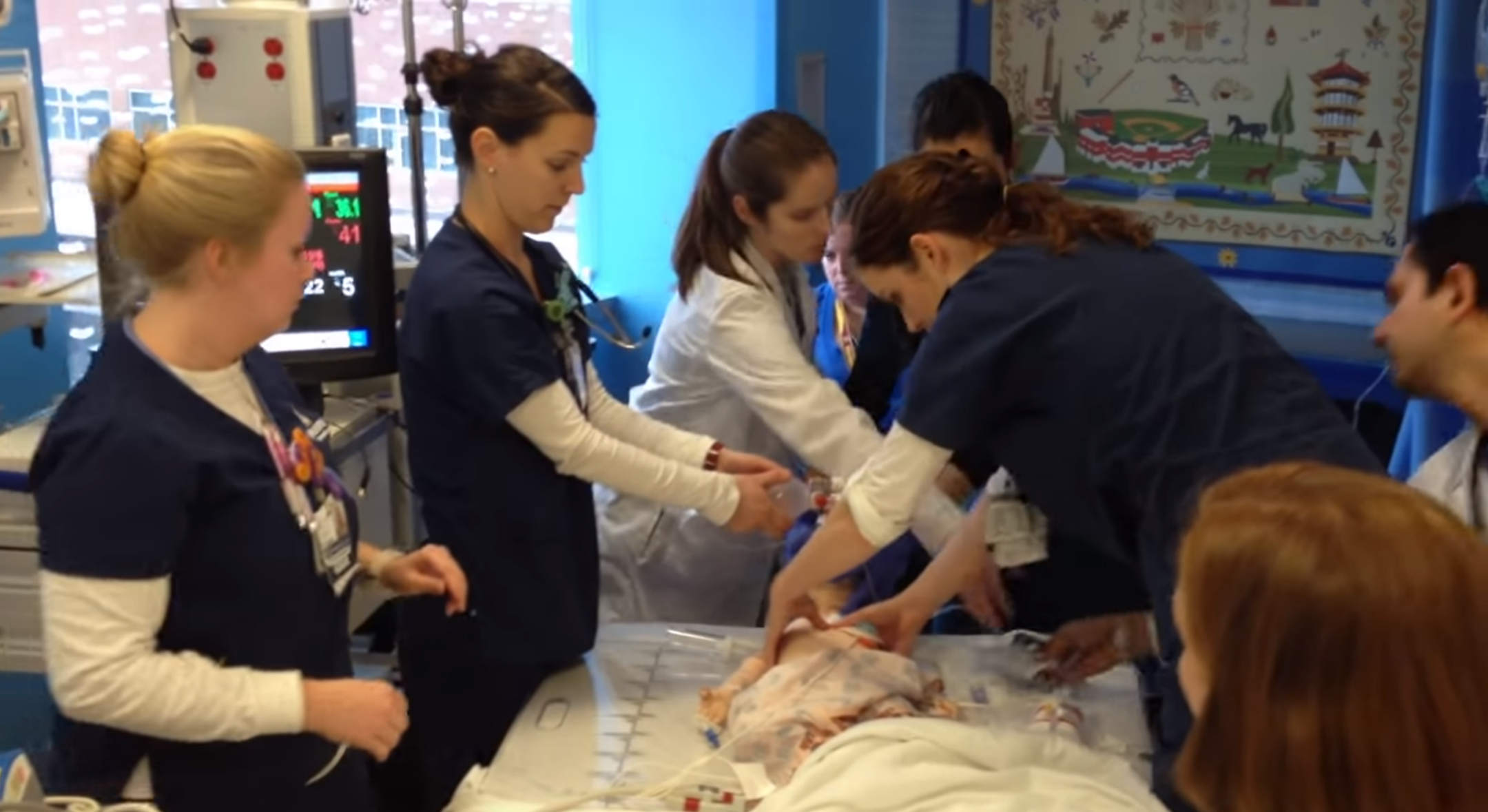 Treating a paediatric in an emergency care setting
